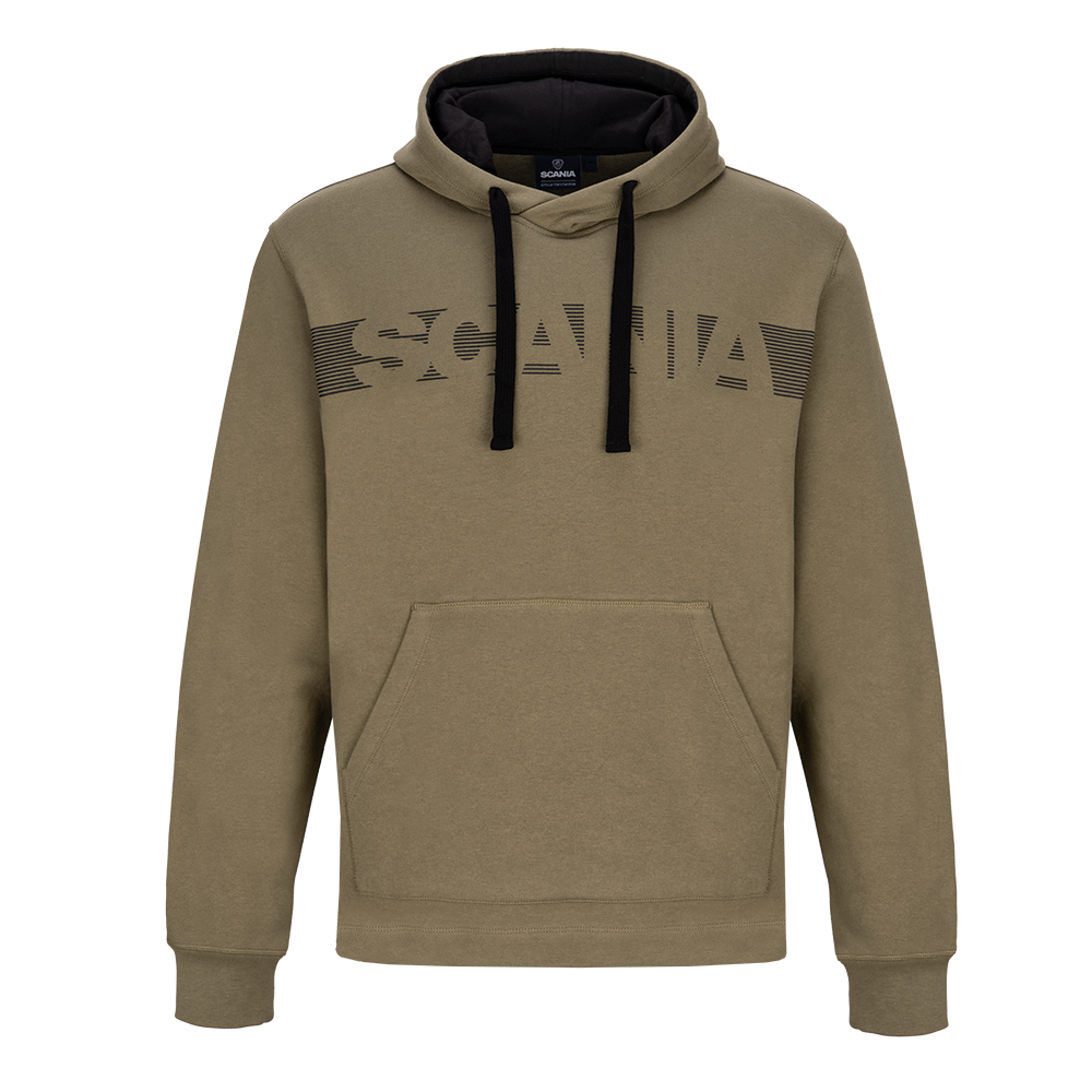Men's Khaki Stripe Relaxed Hoodie