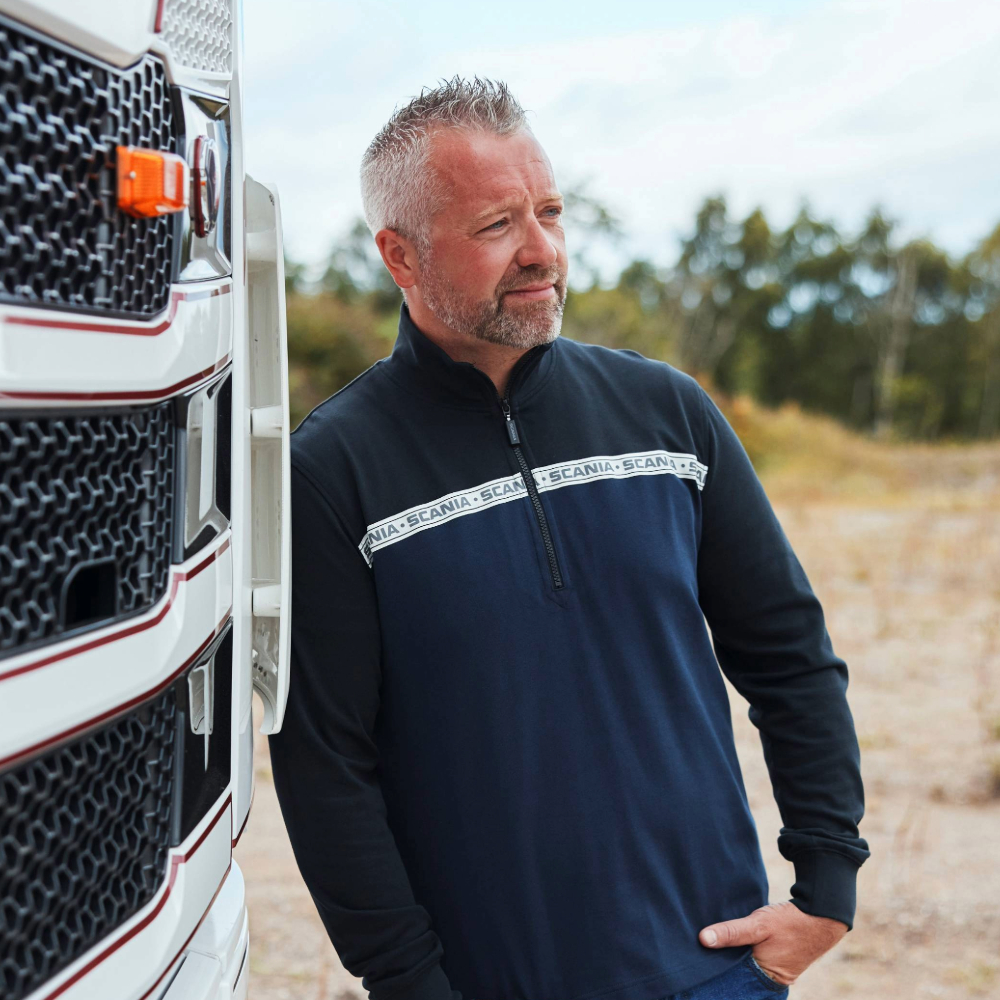 Men's Navy Duo Retro ¼ Zip Sweatshirt