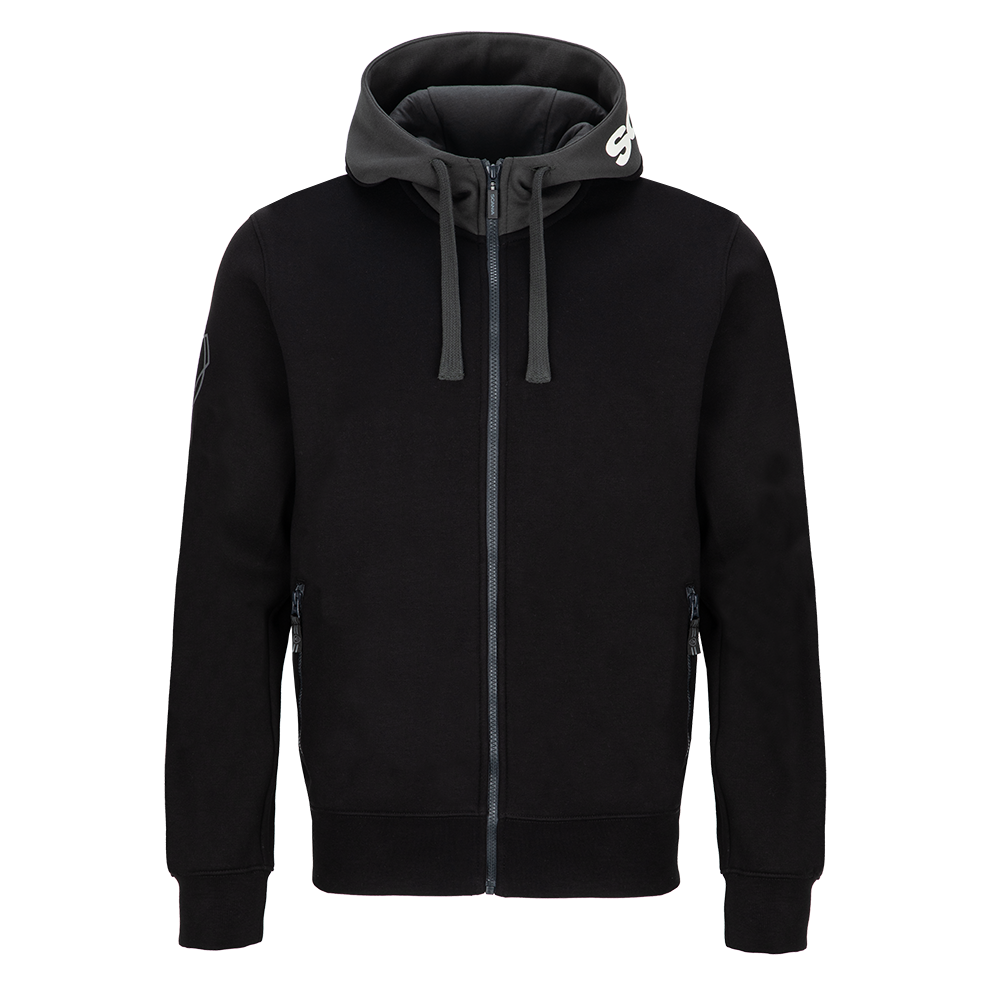Men's Black Refined Zip Hoodie