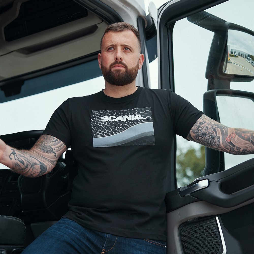 Men's Black Front T-Shirt