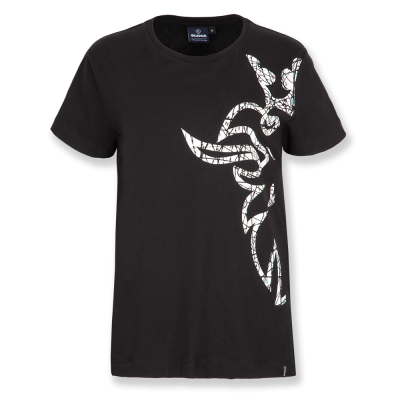 Women's Black Loose Fit Griffin T-Shirt