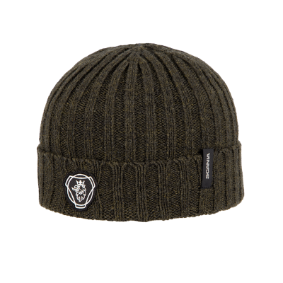 Kids Ribbed Beanie - Olive Green
