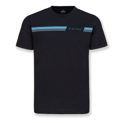 T-shirt "Electric" noir glacé à rayures pour homme