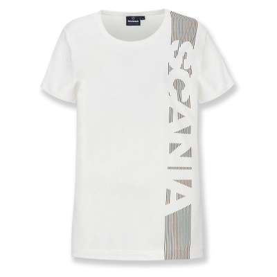 Women's Broken White V Stripe T-Shirt