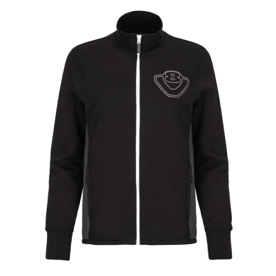 Sweat-shirt à fermeture éclair "Duo V8" noir pour femme