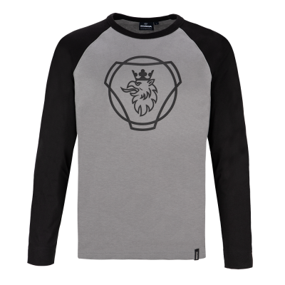 T-shirt à manches longues gris Duo pour homme