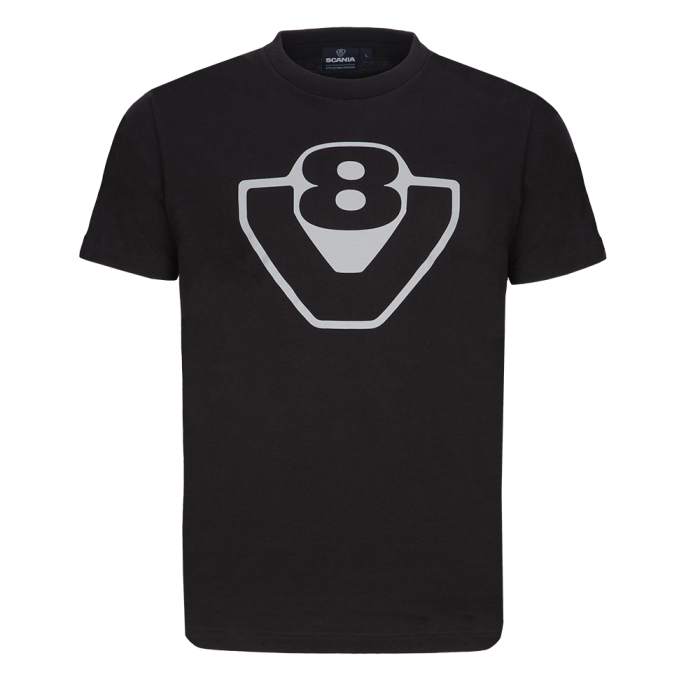 Men's Black Basic V8 T-Shirt