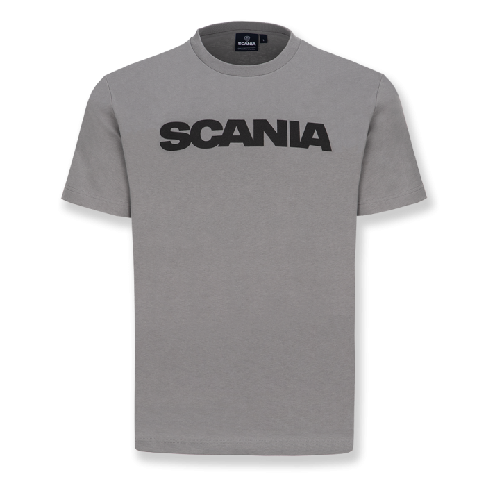 Men's Stone Grey Basic Wordmark T-Shirt